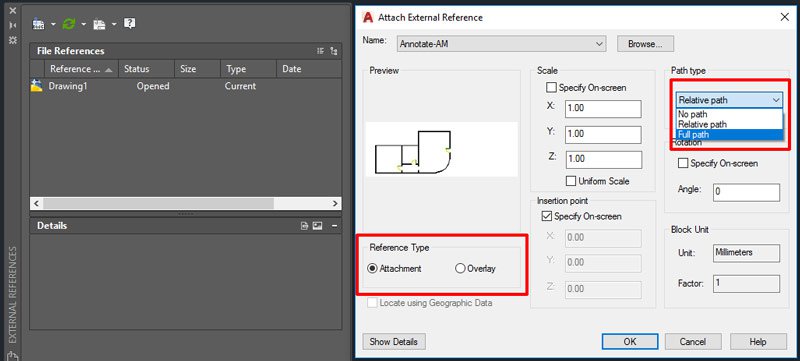 Attach External References