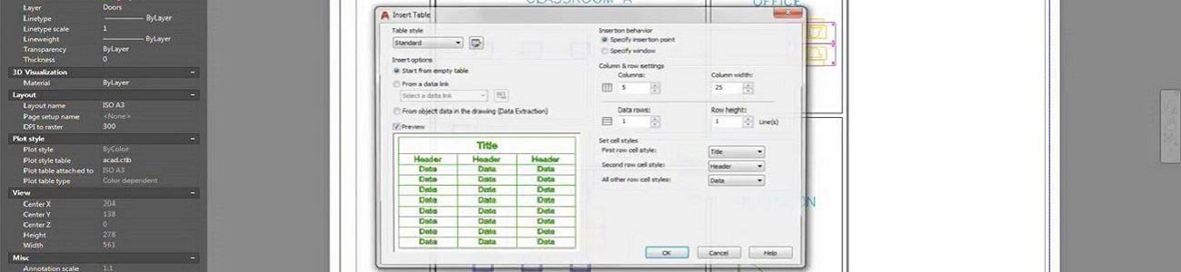 AutoCAD Dynamic Blocks Header