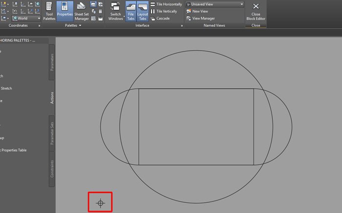 The AutoCAD Block Editor Screen