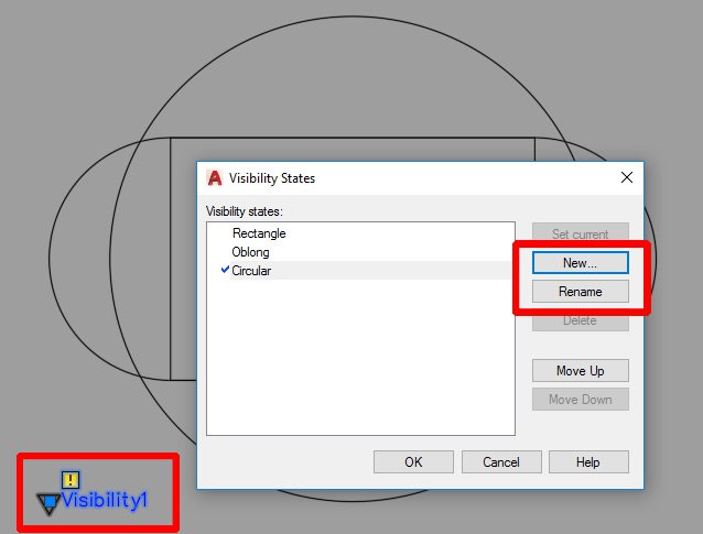 AutoCAD Block Visibility States List