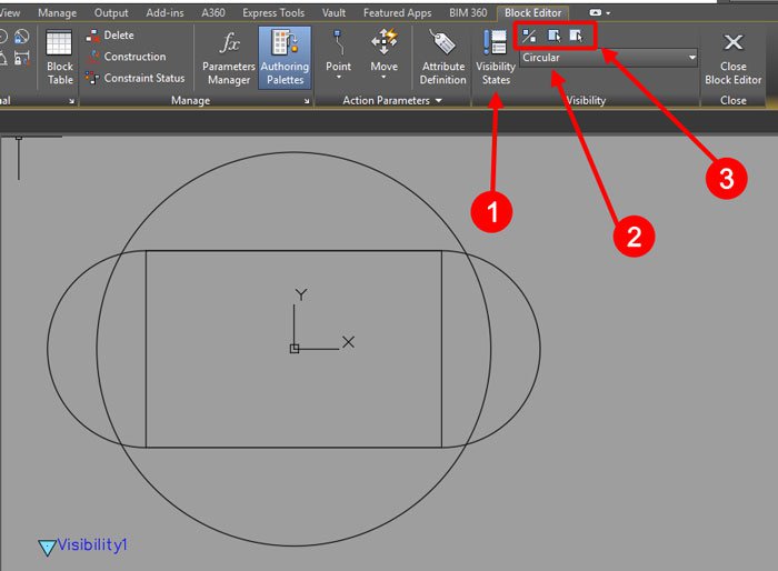 AutoCAD Contextual Block Editor Tab