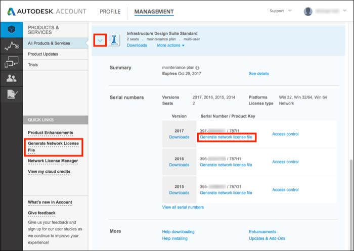 Create Network License File