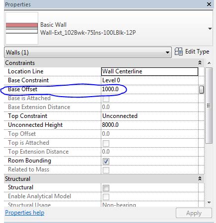 Wall Base Offset