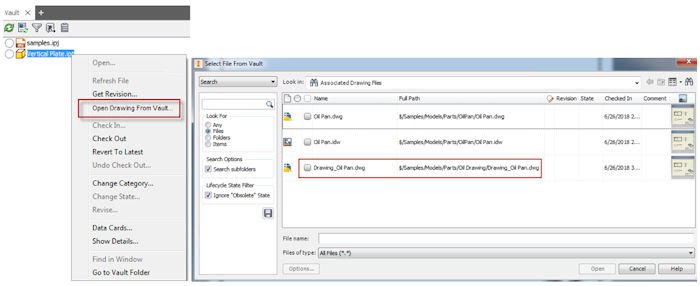 Vault 2019.1 Update - Open Drawing from Vault Command