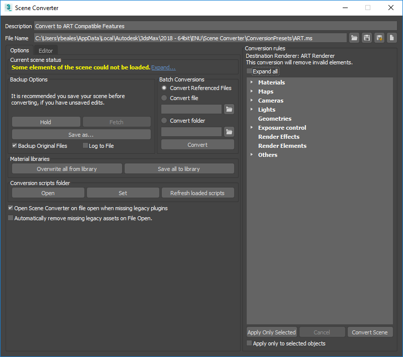 3ds Max Mental Ray Settings for Conversion