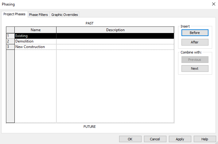 Revit Project Phases