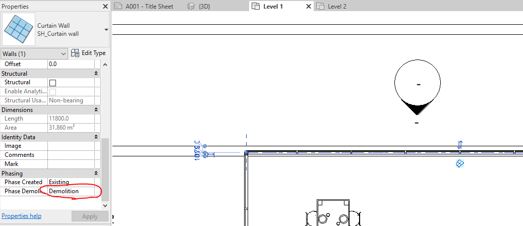 Revit Demolition Phase