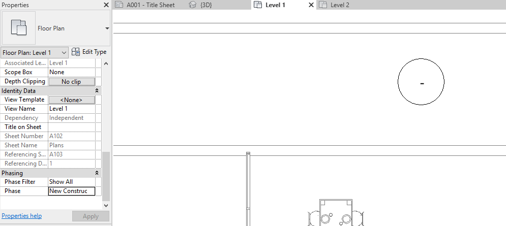 Revit New Construction Phase