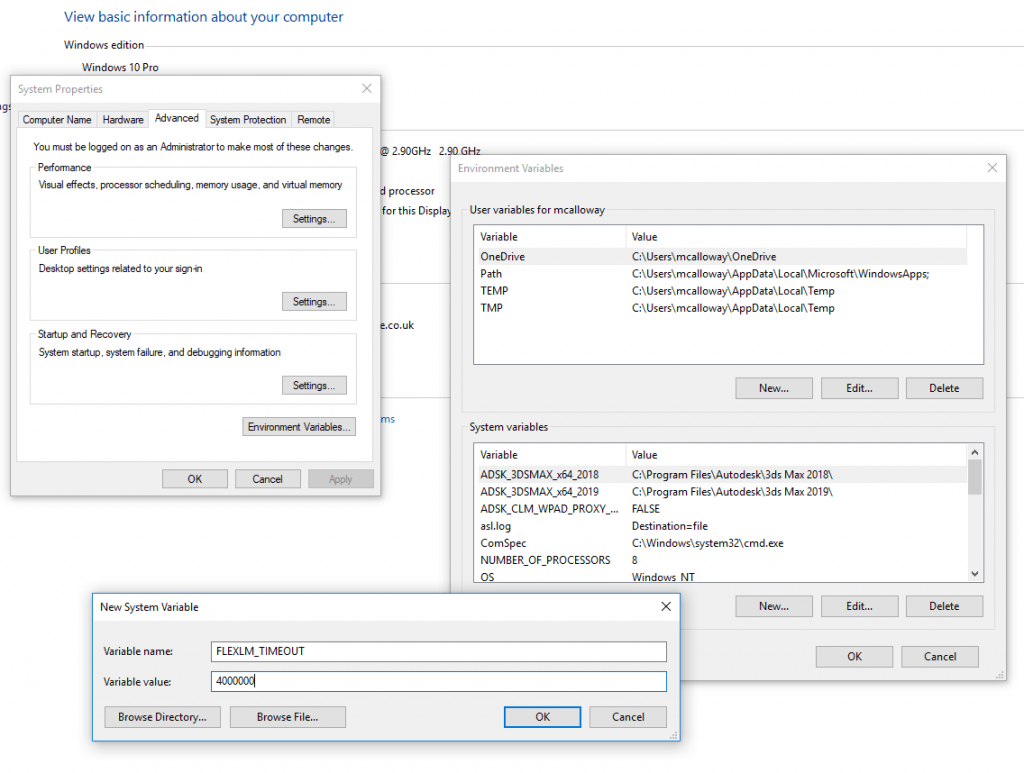 Adding a System Variable to Increase Timeout