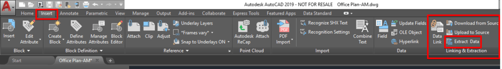 Data Extraction Menu