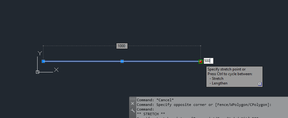 AutoCAD Extending a line