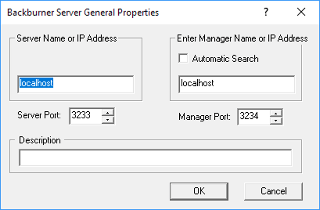 Backburner Server General Properties