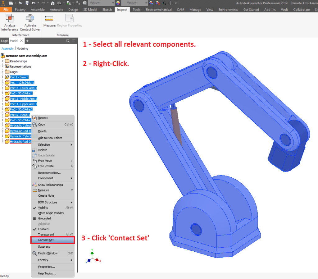 Inventor Contact Solver Components