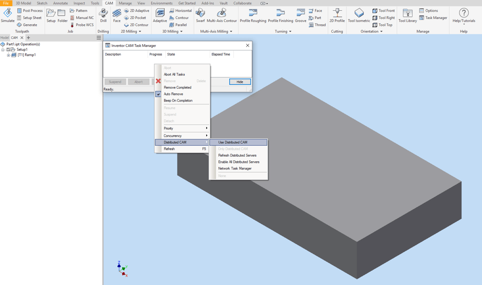 Inventor Distributed CAM