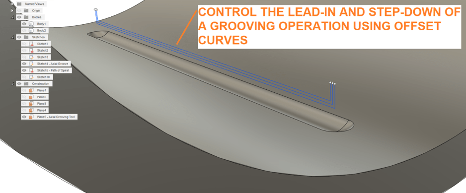 Grooves Offset Curves