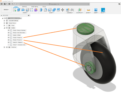 Regions to Preserve in Fusion 360