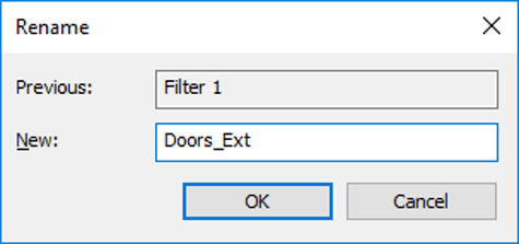 Rename Filter Dialogue