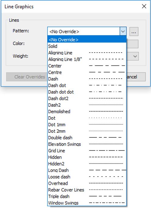 Revit Line Graphics