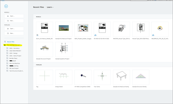 Showing where to find access to BIM 360 projects you have permissions to