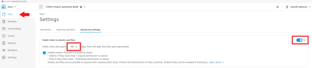 Autodesk Docs Public links to sheets and files